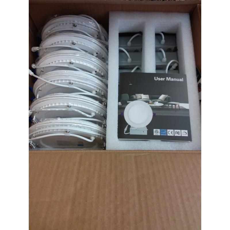 12 pack 6 inch Ultra-Thin LED Recessed Ceiling Light with Junction Box