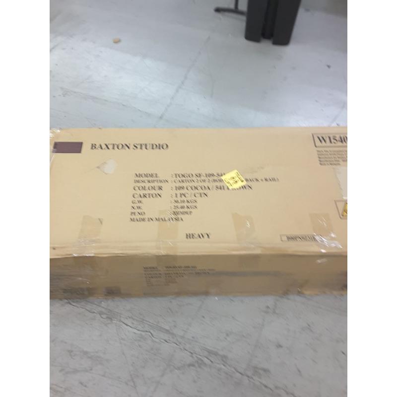 Baxton Studio Mid-Century Masterpieces Sofa, Brown, Sofa Only