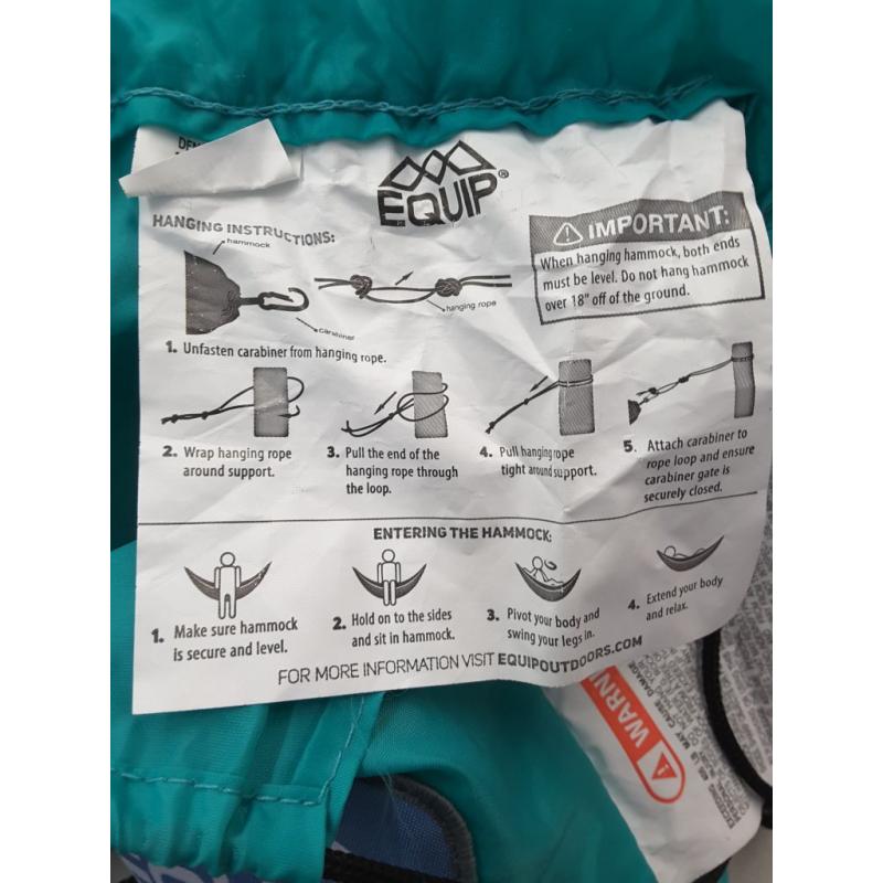 Recycled one person travel hammock