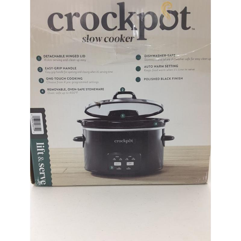 Crockpot 4.5qt Oval slow cooker lift & serve