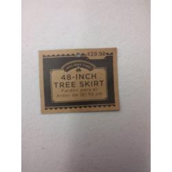Holiday Time Cream Knit Christmas Tree Skirt, 48 inch