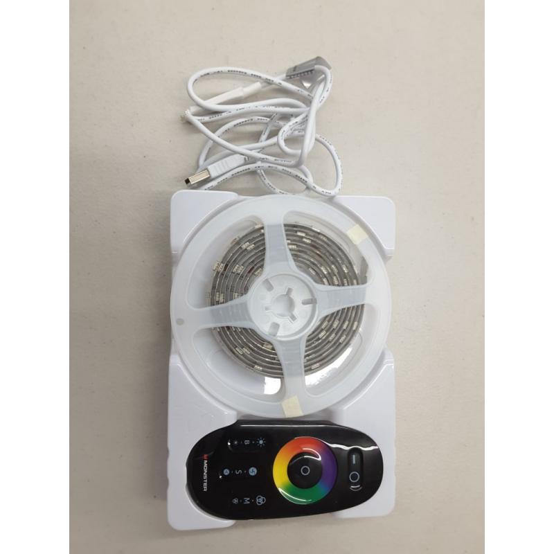 LED Mood Lighting Kit with 6.5 ft Long LED Strip RGB E26