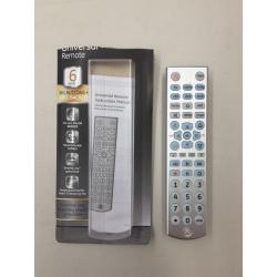 6-Device Universal Remote Control, Backlit, Silver, 33712