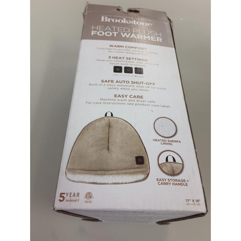 Brookstone Heated Footie, Grey