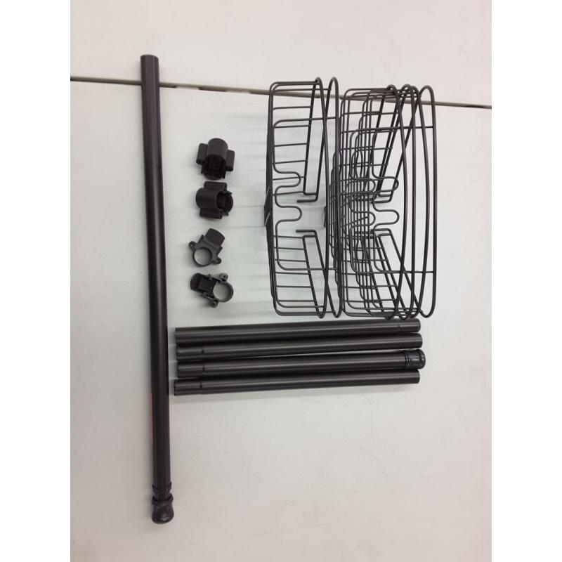 Tension pole shower caddy