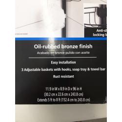 Tension pole shower caddy