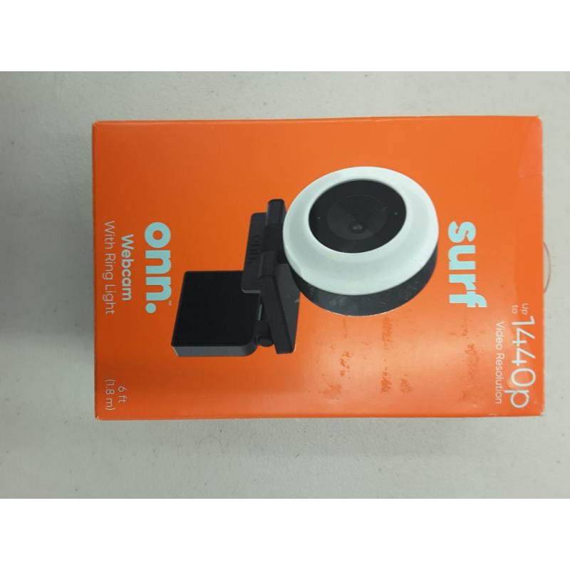 Webcam with Ring Light-3 LED levels, Autofocus, Up to 1440p Resolution