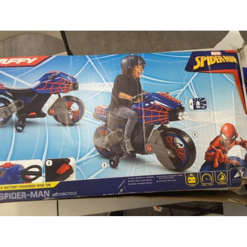 Spider-Man 6V Battery Powered Motorcycle Ride-On Toy for Toddlers