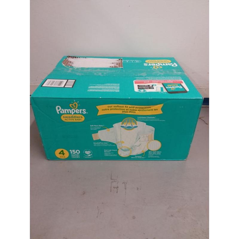 Pampers Swaddlers Diapers, Soft and Absorbent, Size 4, 150 Ct