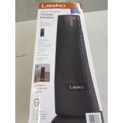 Lasko 1500W Oscillating Ceramic Tower Space Heater with Remote, CT22835, Black