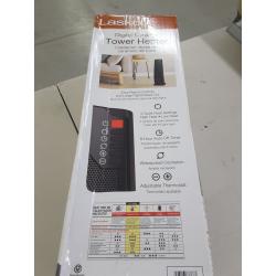 Lasko 1500W Oscillating Ceramic Tower Space Heater with Remote, CT22835, Black