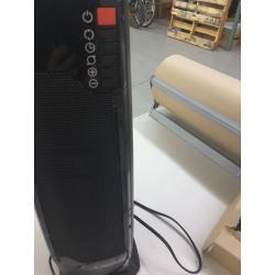 Lasko 1500W Oscillating Ceramic Tower Space Heater with Remote, CT22835, Black