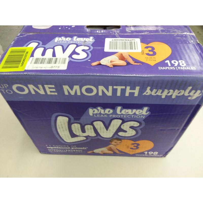 Diapers Size 3, 198 Count - Luvs Ultra Leakguards Disposable Baby Diapers