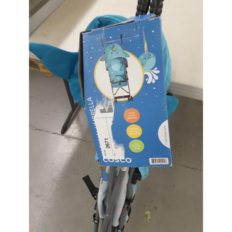 Cosco Comfort Height Character Umbrella Stroller, Narwhal