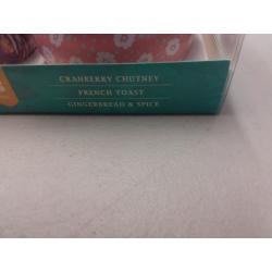 The Pioneer Woman 3-Piece Baked Goods Collection Tin Candles Set, Cranberry Chutney, French Toast, and Gingerbread & Spice, 4.95 oz