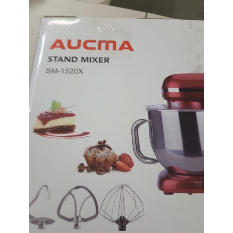 Aucma Stand Mixer,7.4QT 6-Speed Tilt-Head Food Mixer, Electric Kitchen Mixer with Dough Hook, Wire Whip & Beater