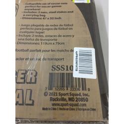 Sport Squad Portable Pop-Up Soccer Goal Net Set - 2pk