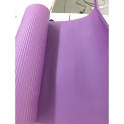 Gaiam Essentials Thick Yoga Mat Fitness & Exercise Mat with Easy-Cinch Yoga Mat Carrier Strap, Purple, 72 InchL x 24 InchW x 2/5 Inch Thick