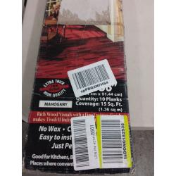 Achim Home Furnishings VFP2.0MH10 Tivoli II Peel 'N' Stick Vinyl Floor Planks (10 Pack), Mahogany, 6 x 36, 10 Count