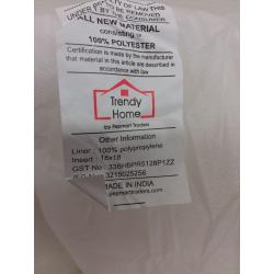 16x16 Premium Stuffer Home Office Decorative Throw Pillow/Cushion Insert, White