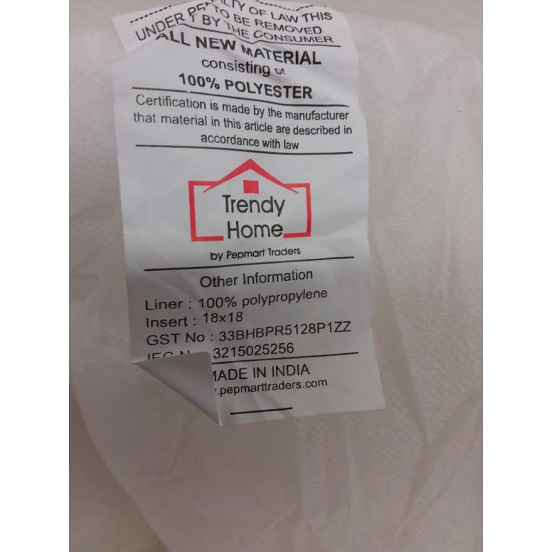 16x16 Premium Stuffer Home Office Decorative Throw Pillow/Cushion Insert, White