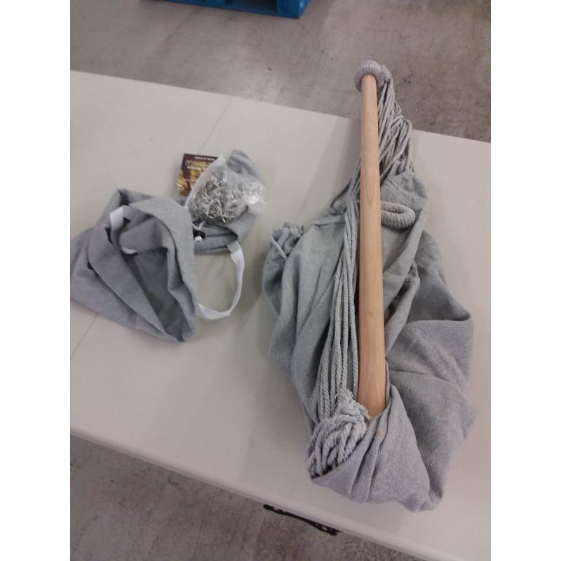 Y- STOP Hammock Chair Hanging Rope Swing, Max 320 Lbs, 2 Seat Cushions Included, Hanging Chair with Pocket, Quality Cotton Weave, for Indoor and Outdoor