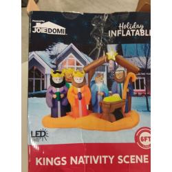 Joiedomi Holiday Inflatable Kings Nativity Scene