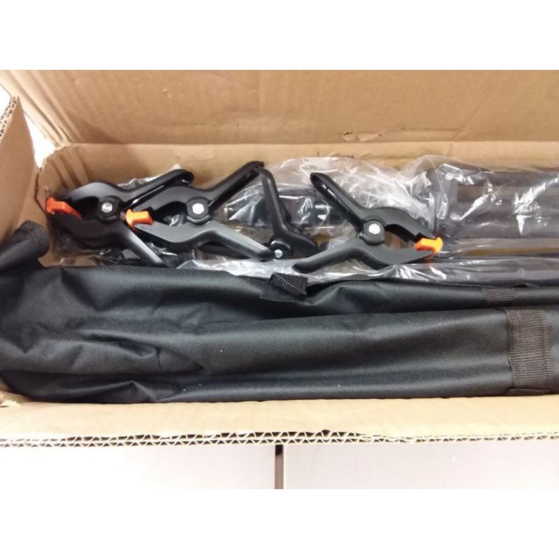 Backdrop Stand 7x10Ft Adjustable Photography Background Support System Kit for Photo Video Studio with Carry Bag,Spring Clamps