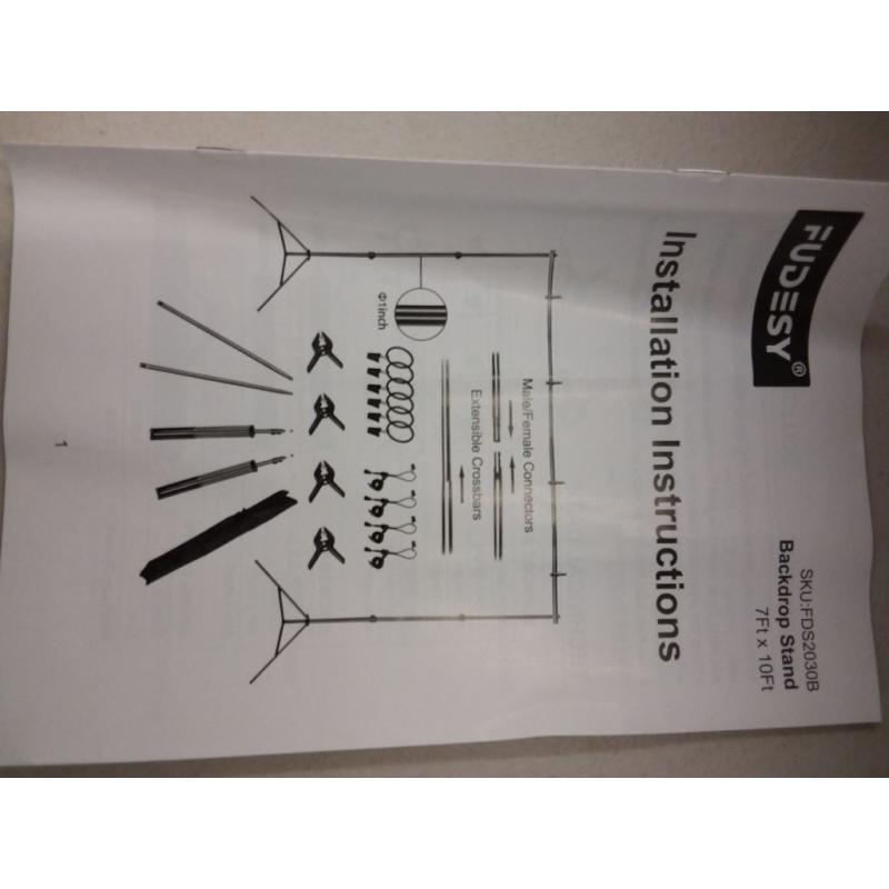 Backdrop Stand 7x10Ft Adjustable Photography Background Support System Kit for Photo Video Studio with Carry Bag,Spring Clamps