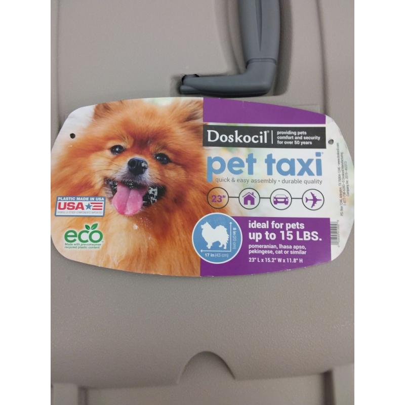 Pet Taxi Dog Kennel,** NO cage door** 23 inch Length
