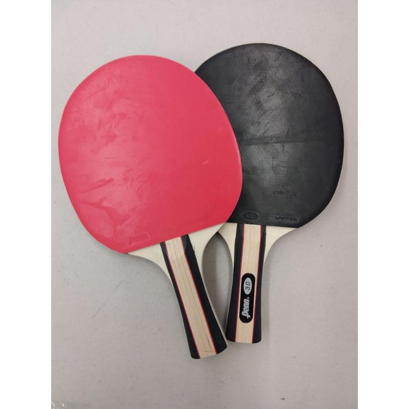 Table Tennis Paddles (2); Black Competition Grade Rubber