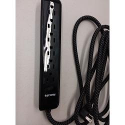 6-Outlet Surge Protector Power Strip, Braided, 4 ft Cord, Flat Plug