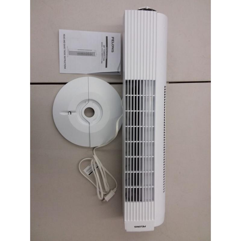 Pelonis 28 3-Speed Oscillating Tower Fan, White