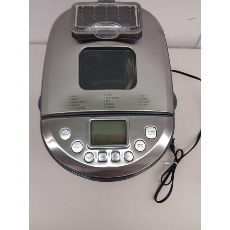 Stainless Steel Bread Machine Bread Maker, 2LB 17-in-1, 14 Settings