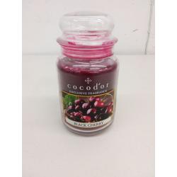 Cocodor Large Jar Candle/Black Cherry / 120-150 Hour Extended Burn Time/Holiday Decoration, Home Deco, Interior, Aromatherapy, Fragrance