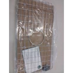 Sink Bottom Grid 24-1/8 x 12-5/8, Centered Drain with Corner Radius 1-1/2