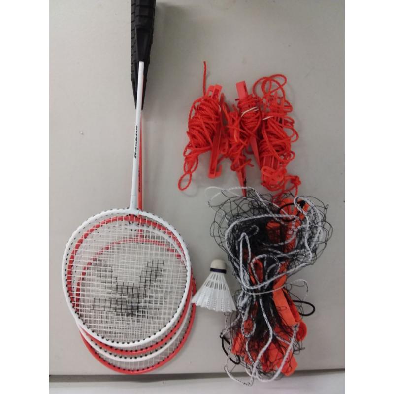 Badminton Net Sets - Outdoor Backyard + Beach Badminton Net + Equipment Set