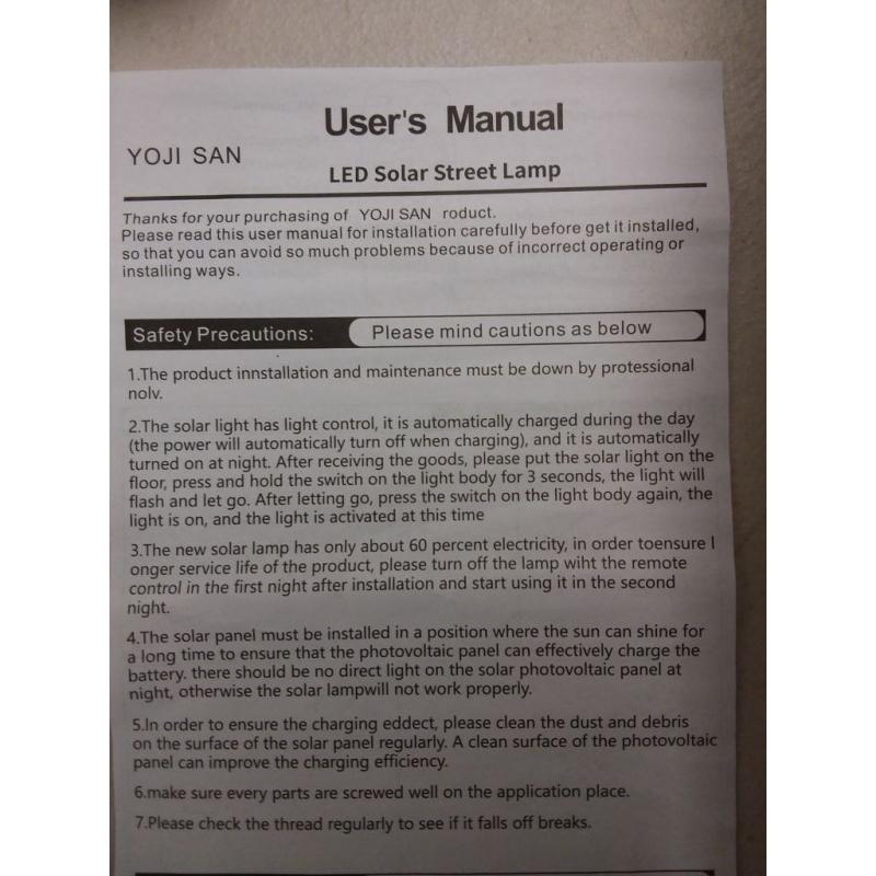 300W Solar Street Lights Outdoor Lamp, IP65 Waterproof Security Solar