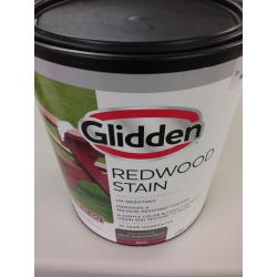 Glidden Redwood Stain, One gallon Exterior semi-transparent Red Stain