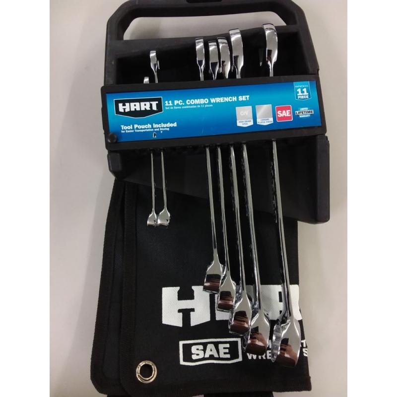 HART 11 pc. Combo wrench set