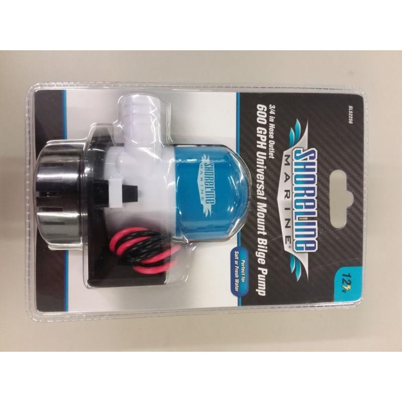 Shoreline Marine 3/4in Hose Outlet 800GPH Bilge Pump with Automatic Float Switch