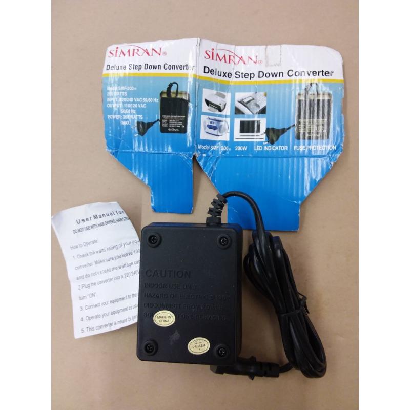 SMF-200 Deluxe 200 Watts Step Down Voltage Converter for International Travel