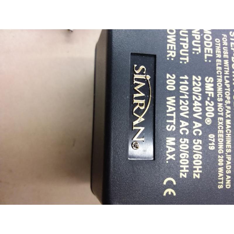 SMF-200 Deluxe 200 Watts Step Down Voltage Converter for International Travel