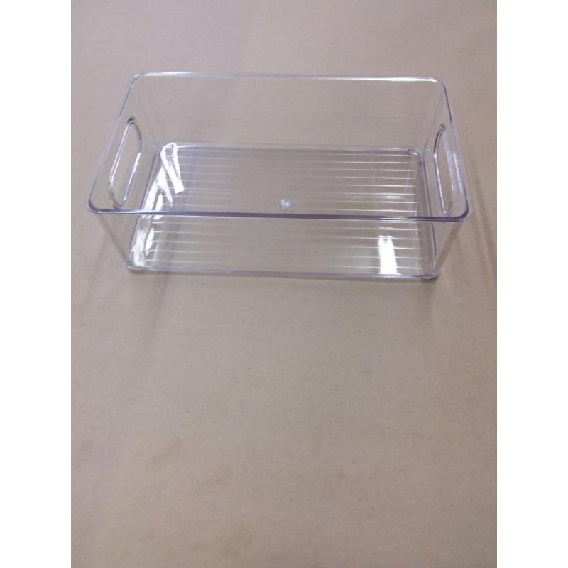 Set Of 6 Clear Stackable Refrigerator Organizer Bins, 10×6×3 Inch,
