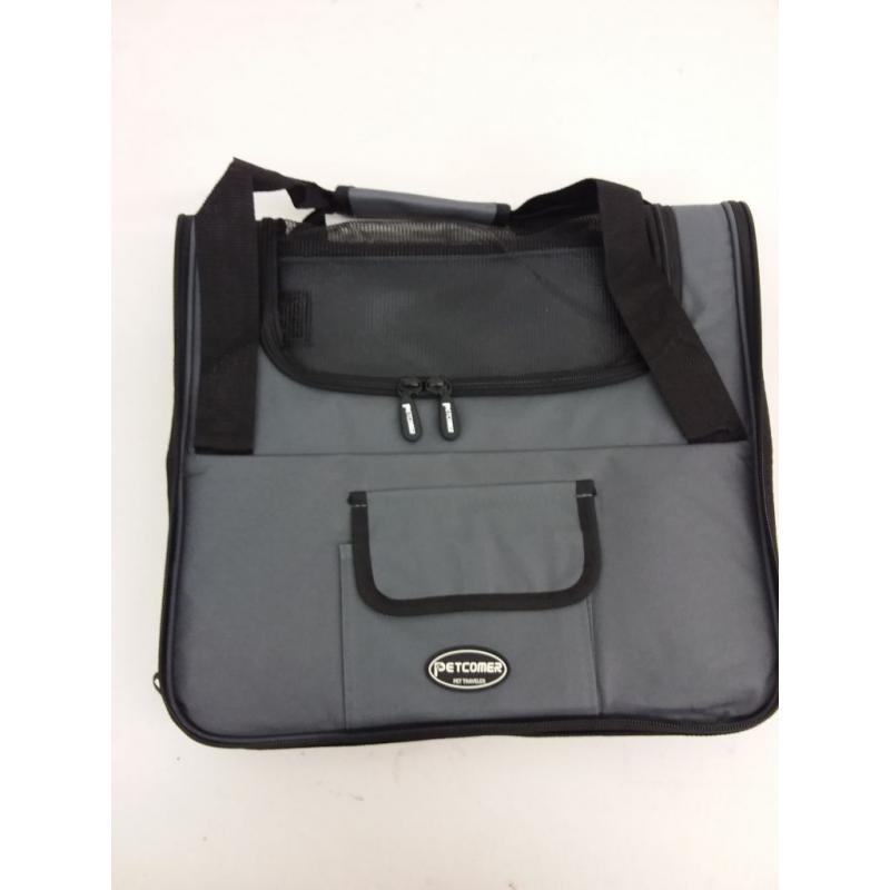 Folding Pet Car Seat Carrier Travel Portable Bag for Dog Cat, Gray/Black