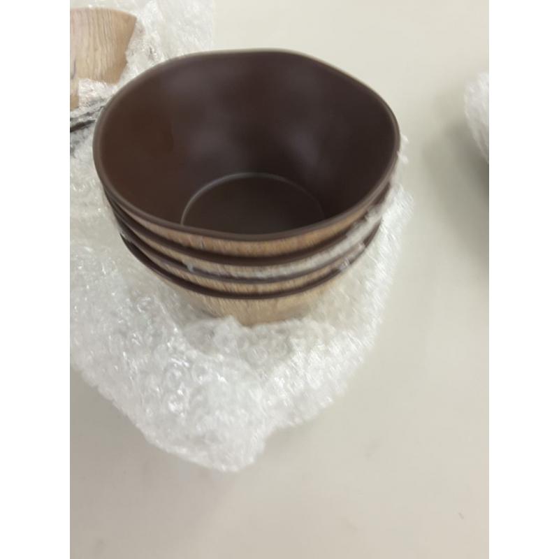 Melamine Dinner Set Wood Grain