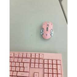 Pink Keyboard and Mouse Combo