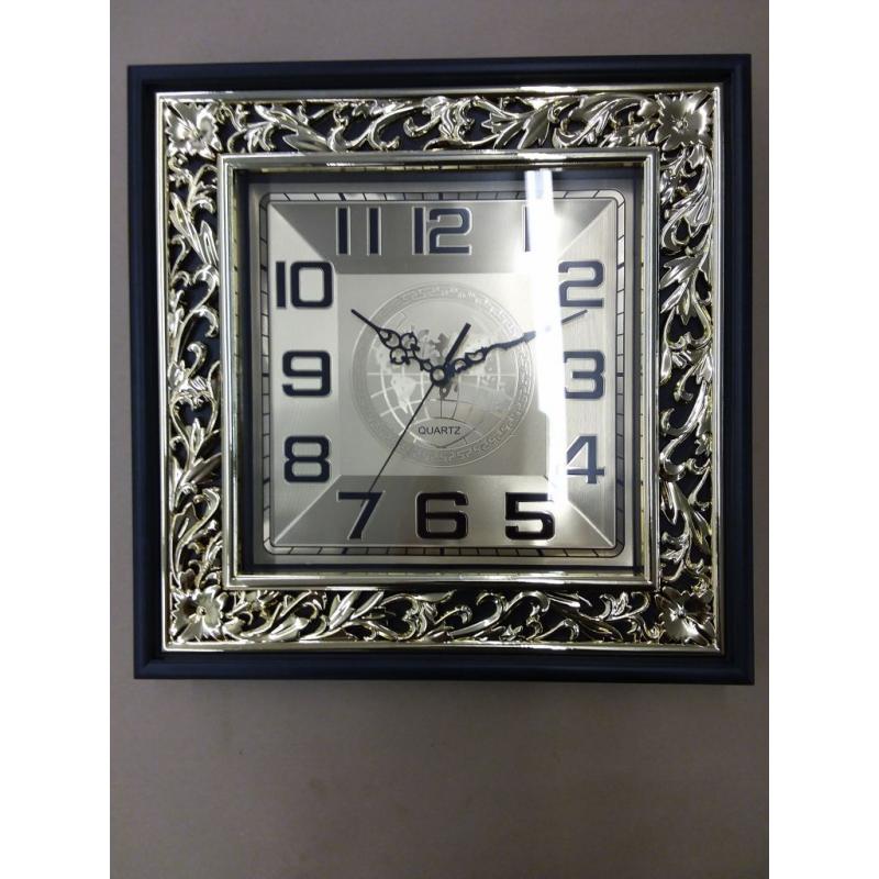 14 1/4 inch Gold Square Wall Clock