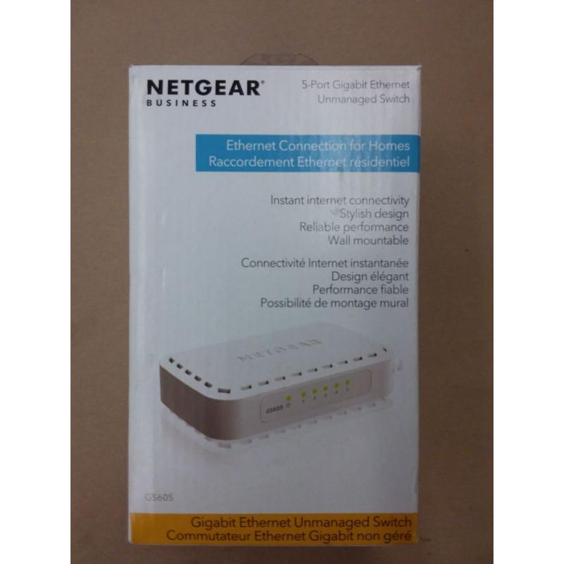 NETGEAR 5 Port Gigabit Ethernet Switch (GS605NA)