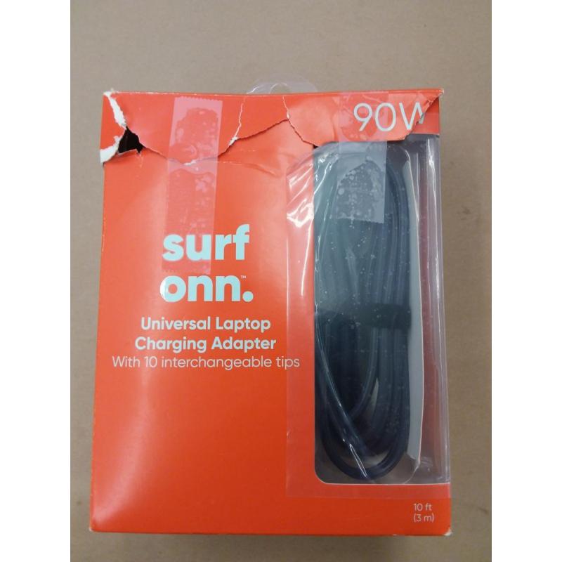onn. 90W Universal Laptop Charger with 10 Interchangeable Tips